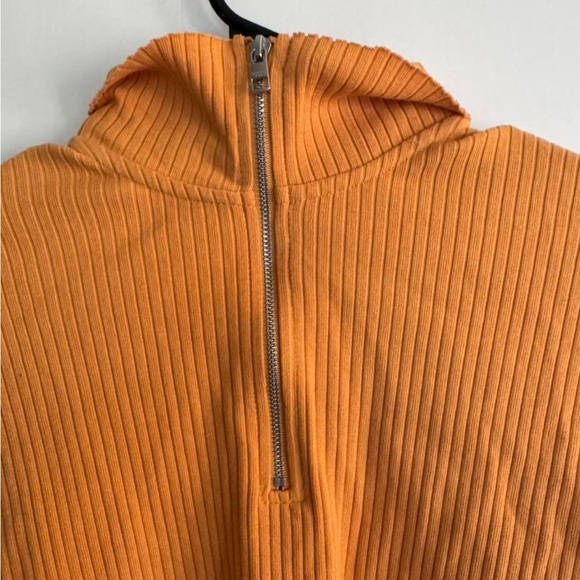 Calvin Klein Zipped Turtleneck Ribbed/Knit Top - Picture 5 of 7